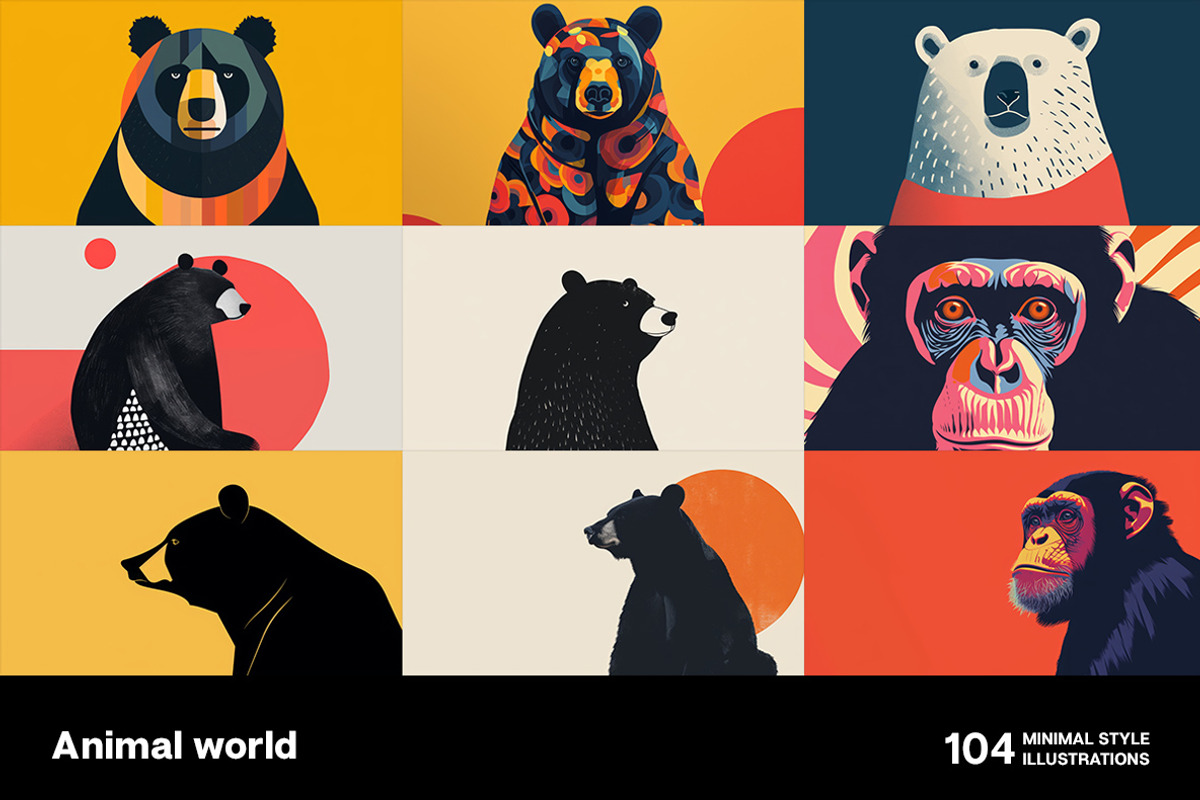 Animal world. 104 images, an Animal Illustration by Handmadefont (Photo 2 of 17)
