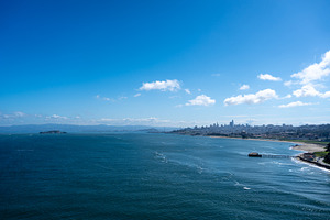 San Francisco skyline and bay view from Golden Gate Bridge, a Nature Photo by GoodGoods