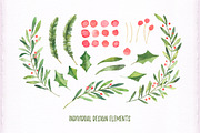 Christmas watercolor set, a Decorative Illustration by Kate Macate (Thumbnail 3 of 3)