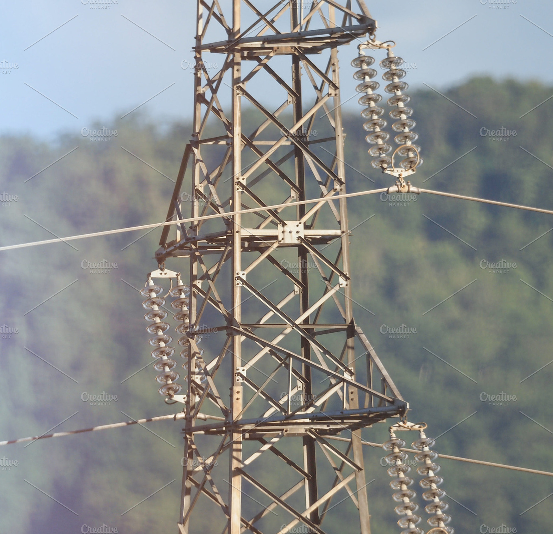 Trasmission Line Stock Photo Containing Electric And Power