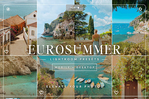 15 Euro Summer Lightroom Presets, a Preset Add-On by TheWayfarerShoppe
