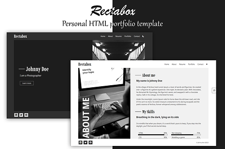 Rectabox - HTML portfolio template, a HTML Template by JACodes