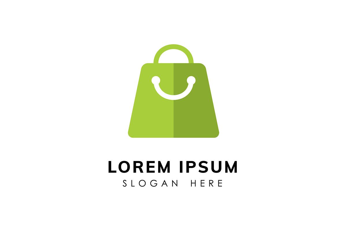 happy shop logo design concept, a Branding & Logo Template by Distrologo