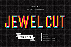 Jewel Cut - Color SVG OpenType Font