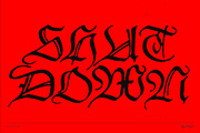 Disarm TM – Distressed Fraktur, a Blackletter Font by Type Mania (Thumbnail 6 of 10)