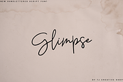 Glimpse - hand lettered script, a Script Font by Quothron (Thumbnail 1 of 7)