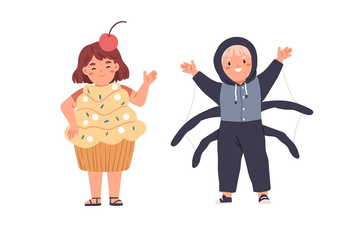 Halloween kids in party costumes set, a Person Illustration by Good Studio (Photo 2 of 8)
