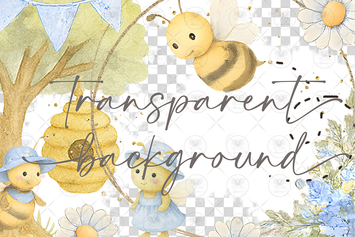 Bee Cute Clipart, an Illustration by BigCakeBee (Photo 2 of 4)