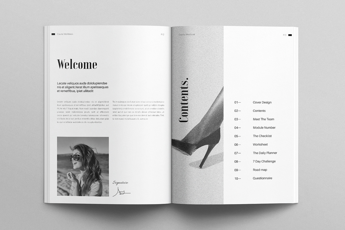 Course Workbook Template, a Magazine Template by E-Type (Photo 2 of 7)