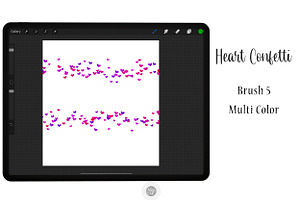 Procreate Heart Confetti Brush