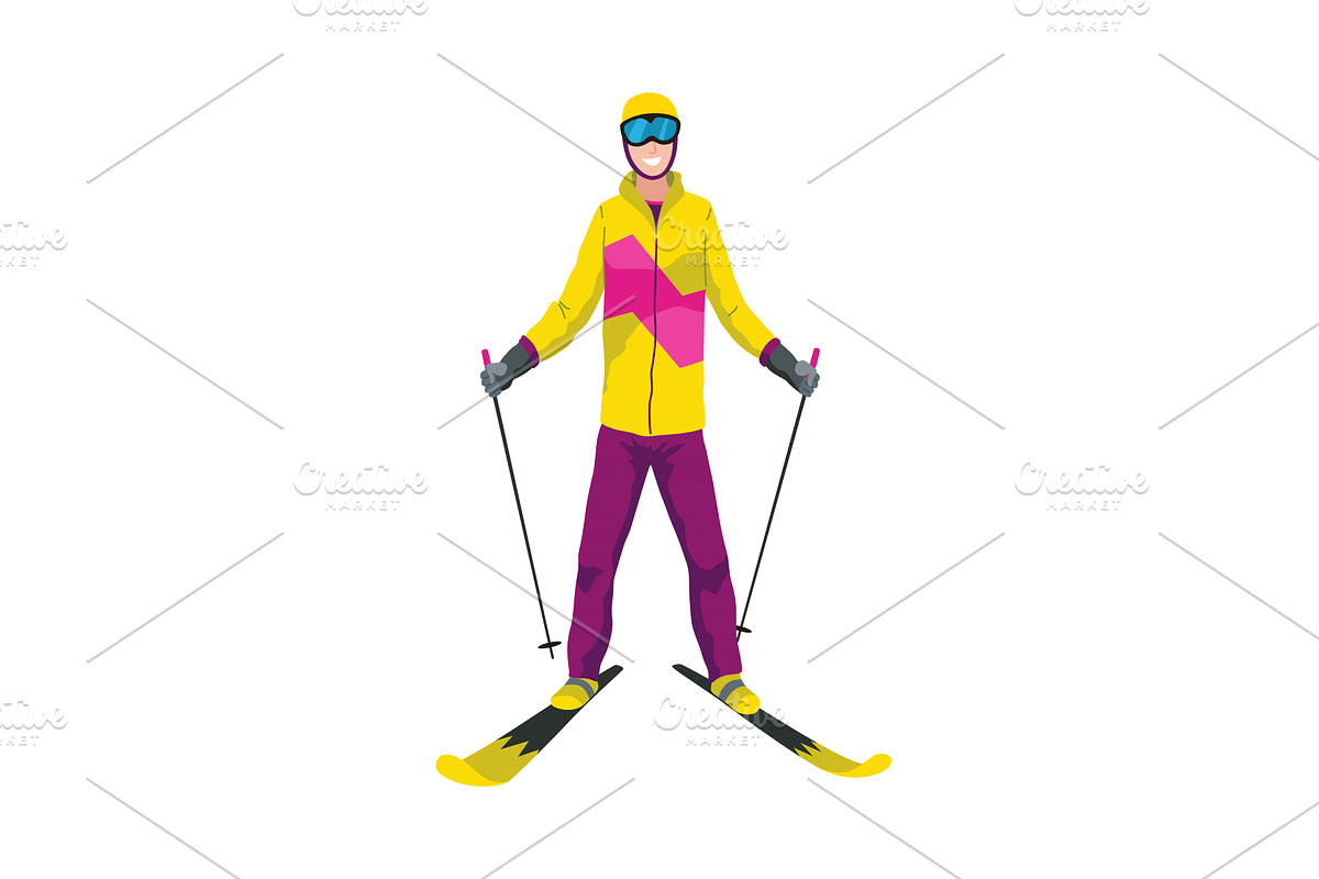 Skier, icon. Sportsman doing, a Sport Illustration by Things for designers