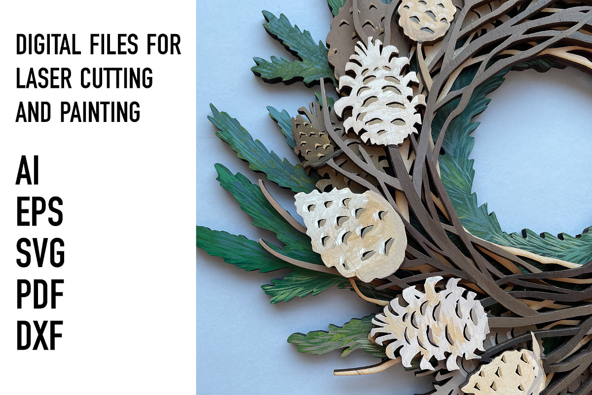 Pinecone wreath, an Object Graphic by HelloWood (Photo 2 of 3)