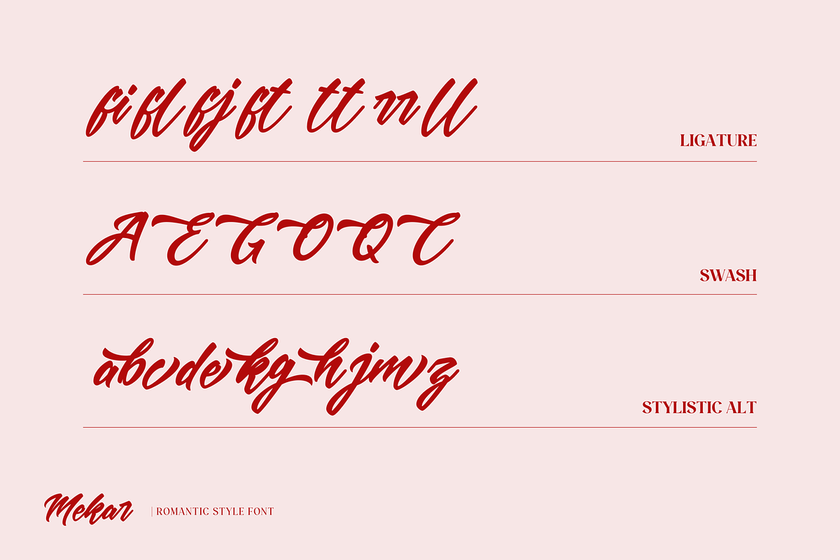 Mekar - Logotype, a Script Font by ShowUp! Studio (Photo 9 of 13)