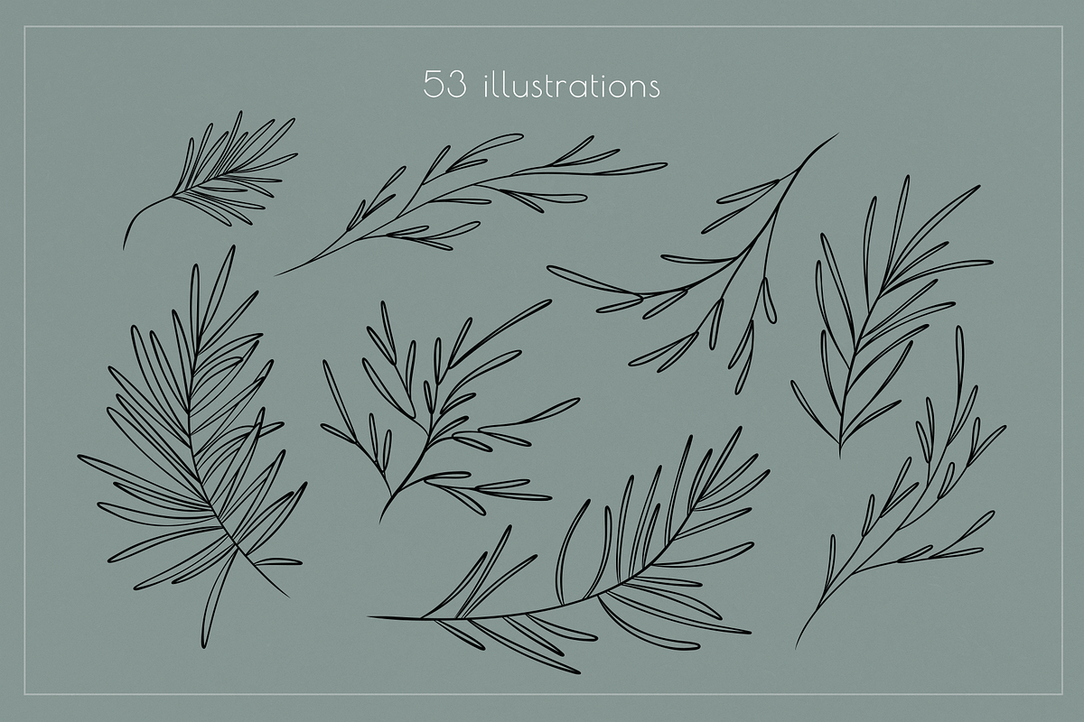 Winter line drawing collection, an Illustration by Anna.Klets (Photo 3 of 12)