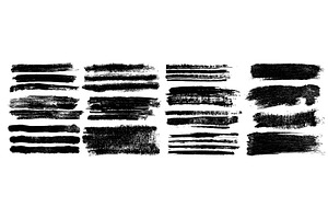 Soft stroke. Black ink brush strokes, an Illustration by Stock-Smart-Start