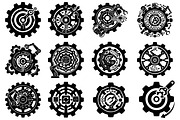 Gear and technology icons, a Technology Illustration by abu67222 (Thumbnail 1 of 13)