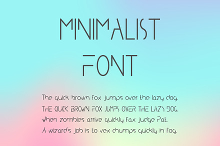 Minimalist Typeface. A Minimal Font