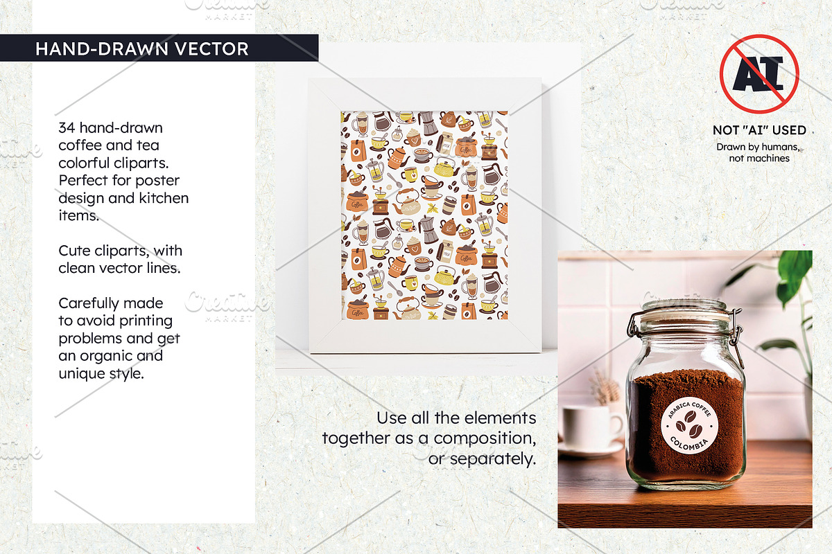 Coffee and tea isolated cliparts, an Object Illustration by insemar (Photo 2 of 4)