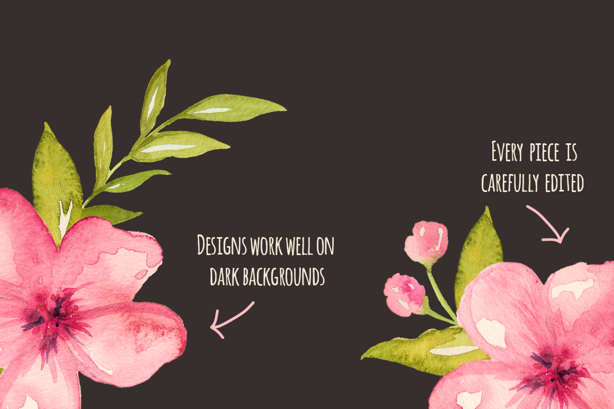 Cherry Blossom Watercolor Collection, an Illustration by By Kerri Ann (Photo 6 of 8)