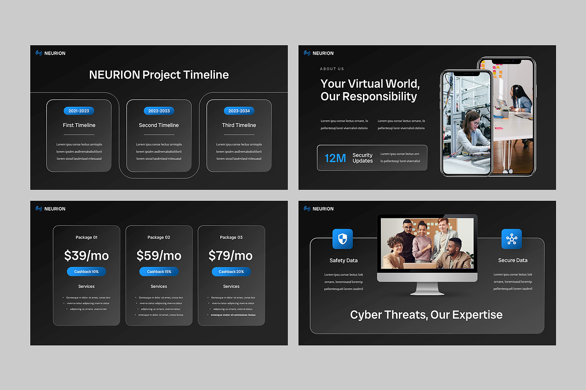NEURION - AI Security Google Slides, a Presentation Template by rgbryand (Photo 8 of 9)