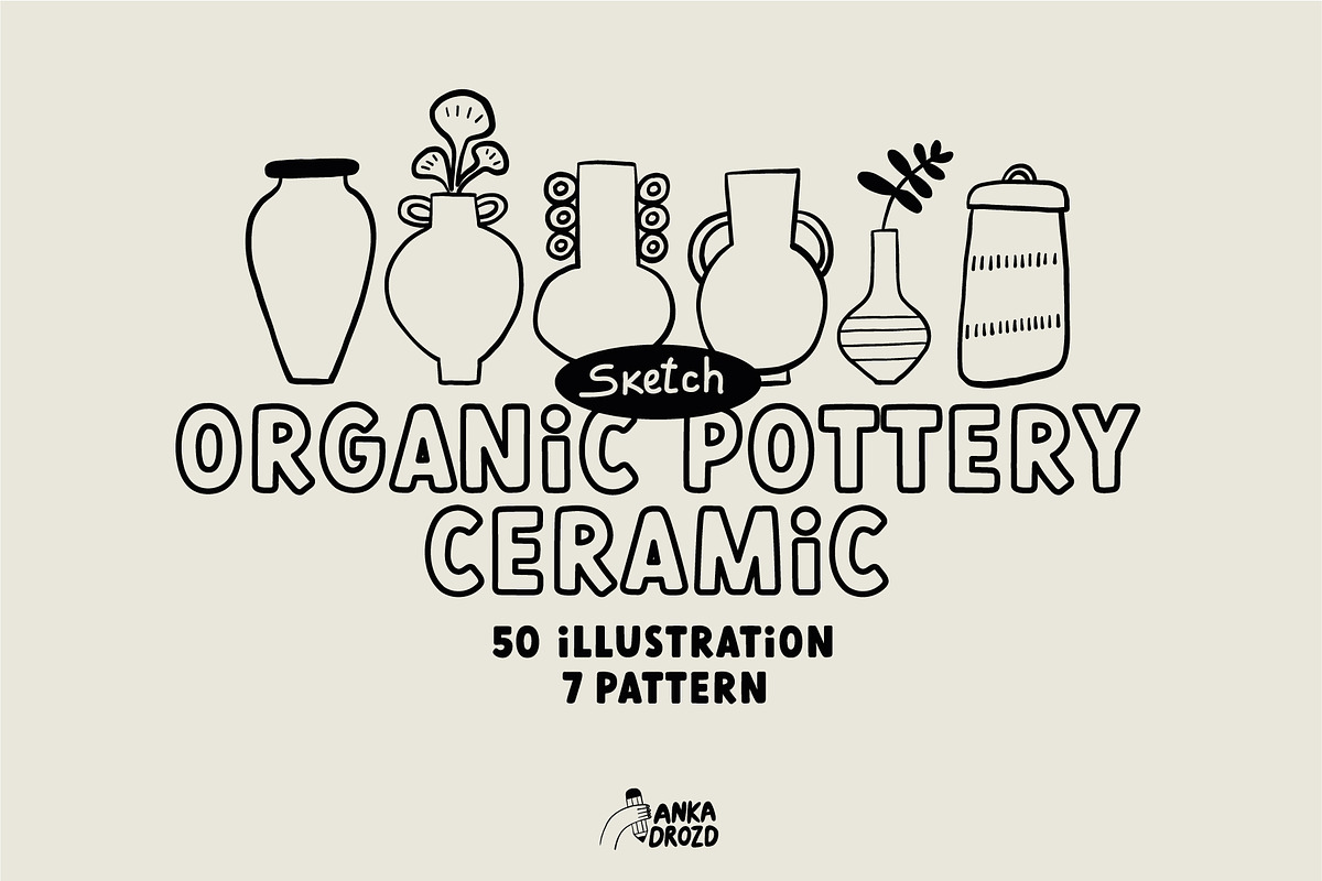 Sketch Pottery Ceramic, a Decorative Illustration by AnkaDrozd (Photo 1 of 6)