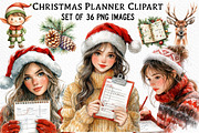 Christmas Planner Clipart, an Illustration by Craft Nest (Thumbnail 1 of 6)