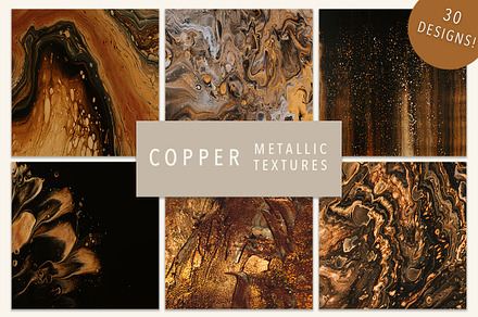 30 Copper Abstractions Textures