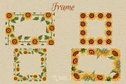 Watercolor Sunflowers Clipart, an Illustration by Andre_Eva (Thumbnail 6 of 9)