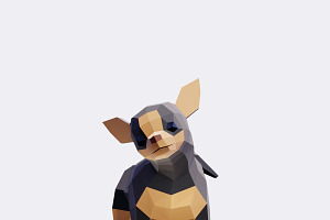 Low Poly Chihuahua Dog