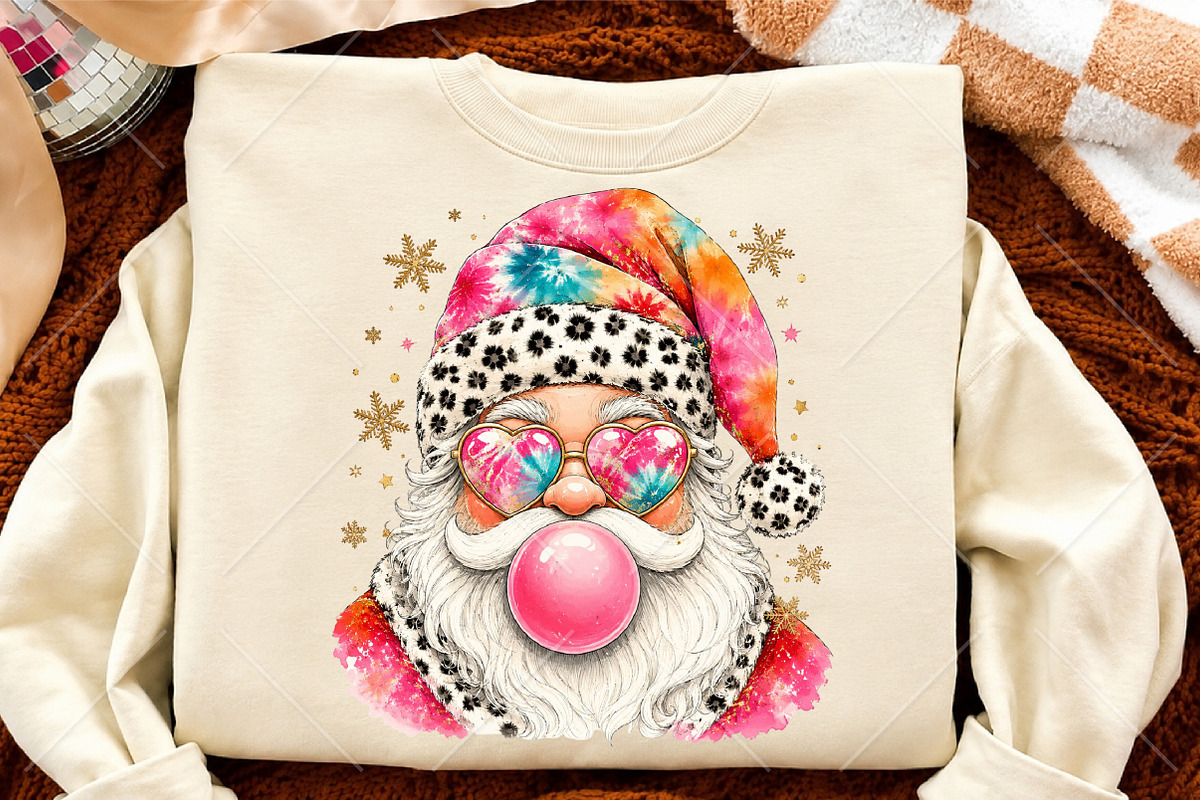 Trendy Christmas Santa Bubblegum PNG, a Seasonal Illustration by Canvas Craft (Photo 4 of 6)