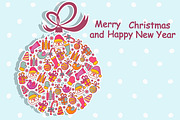 Sample Christmas cards, a Card Template by ykononova (Thumbnail 2 of 9)