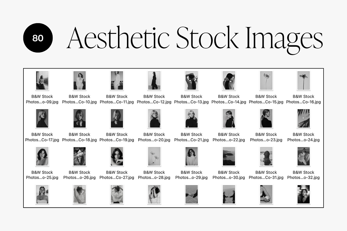 Black & White Aesthetic Stock Photos, a Beauty & Fashion Photo by Digital Asset Co (Photo 5 of 9)