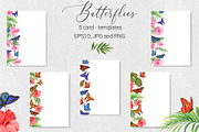 Butterflies. Patterns, cards etc, an Illustration by HmarkaShop (Thumbnail 3 of 4)