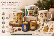 Christmas Decor Clipart, a Seasonal Illustration by Anna Studio (Thumbnail 8 of 13)