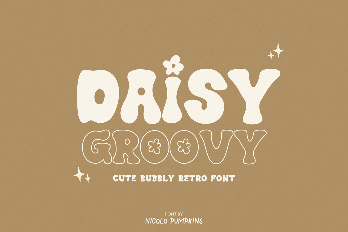 DAISY GROOVY Font, a Font by Nicolo Pumpkins (Photo 1 of 10)