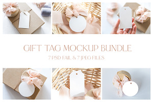 Gift Tag Mockup Bundle