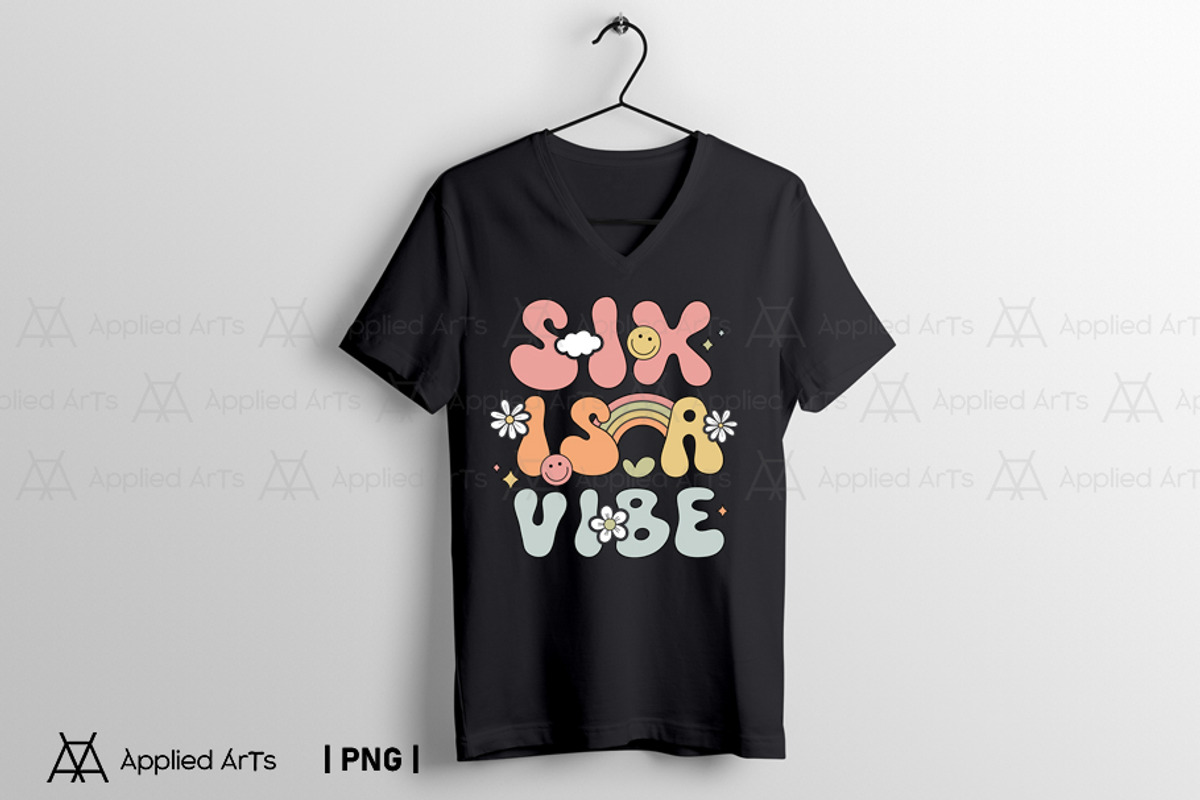 Six is a Vibe, Groovy 6th Birthday, an Object Graphic by Applied Arts (Photo 3 of 4)