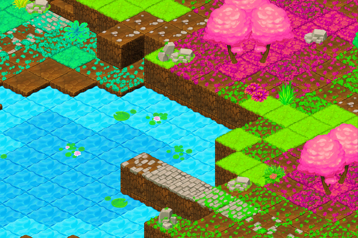 Forest - Isometric Block Tileset, a Graphic by LudicArts (Photo 4 of 4)