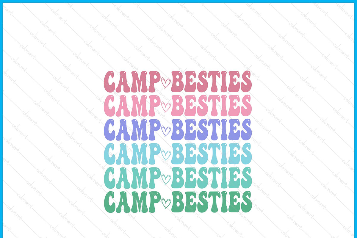 Camp Besties Groovy Crew SVG PNG, a Graphic by Creativeusart (Photo 2 of 4)