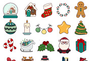 Kawaii Christmas Santa Clipart SVG, a Decorative Illustration by ARTify Illustrations (Thumbnail 2 of 7)