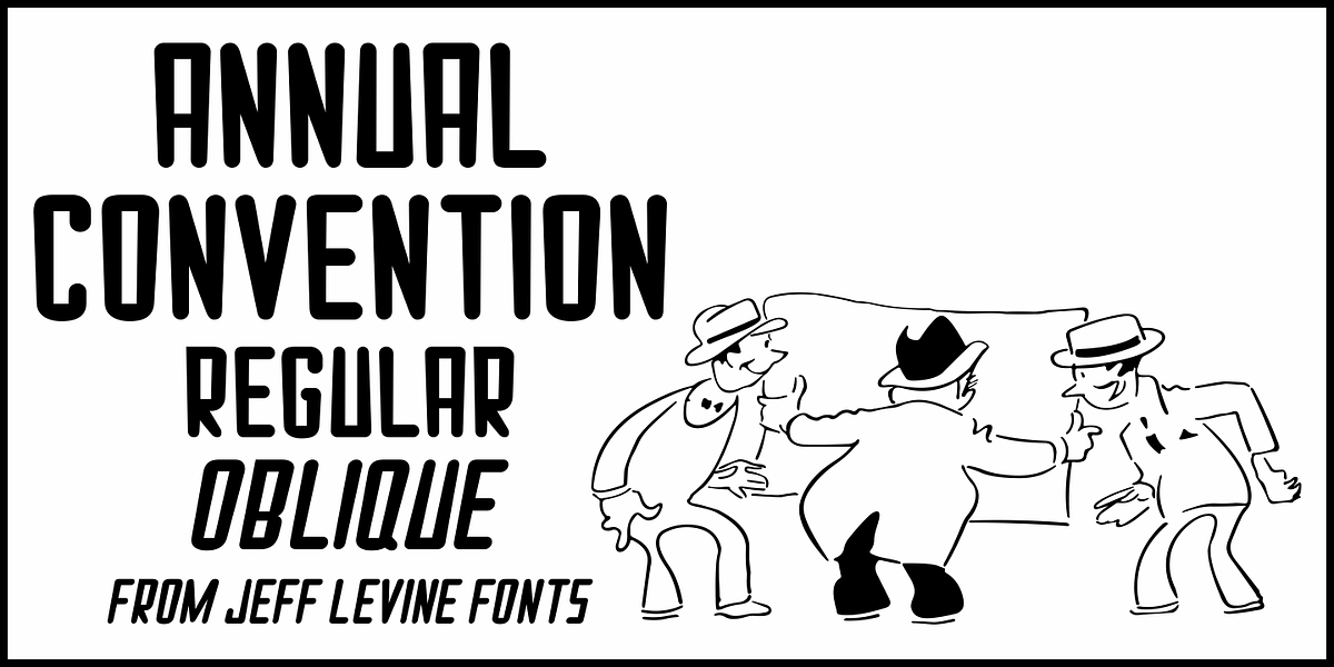 Annual Convention JNL, a Sans Serif Font by Jeff Levine Fonts (Photo 1 of 5)