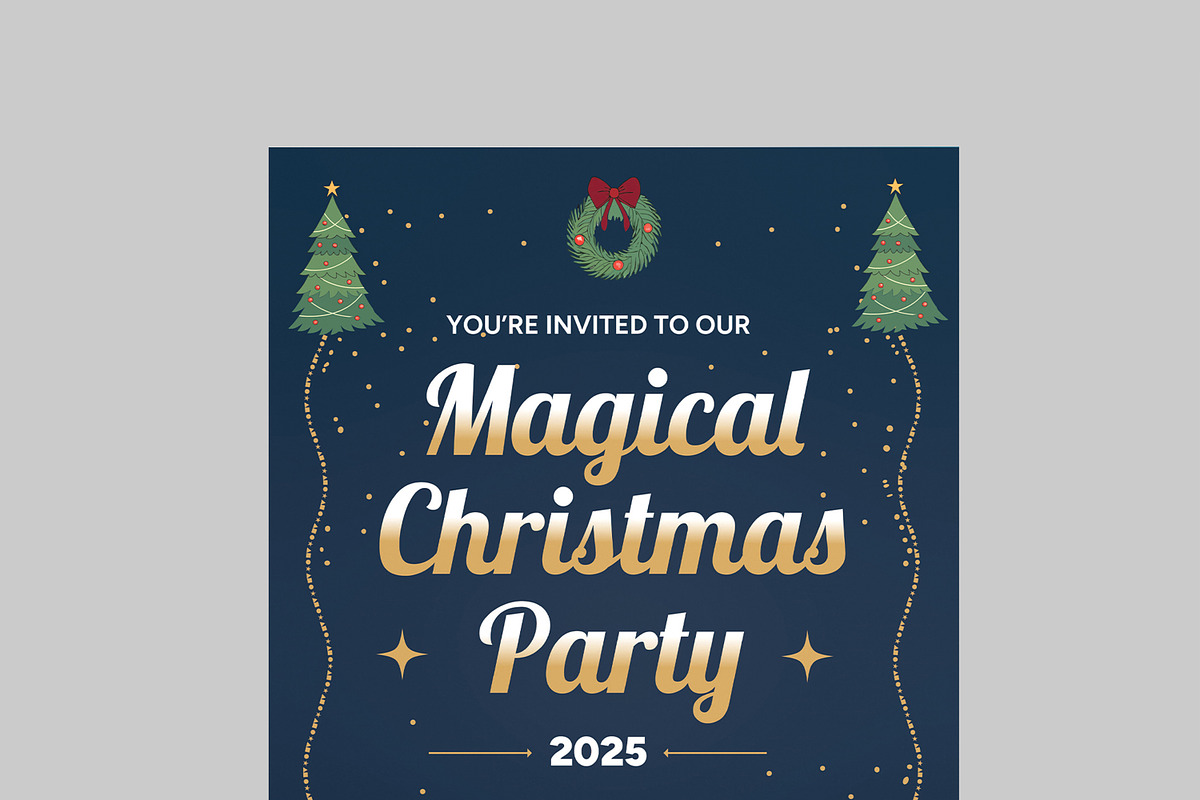 Christmas Party Invitation Flyer, a Flyer Template by MightyDesign (Photo 5 of 8)