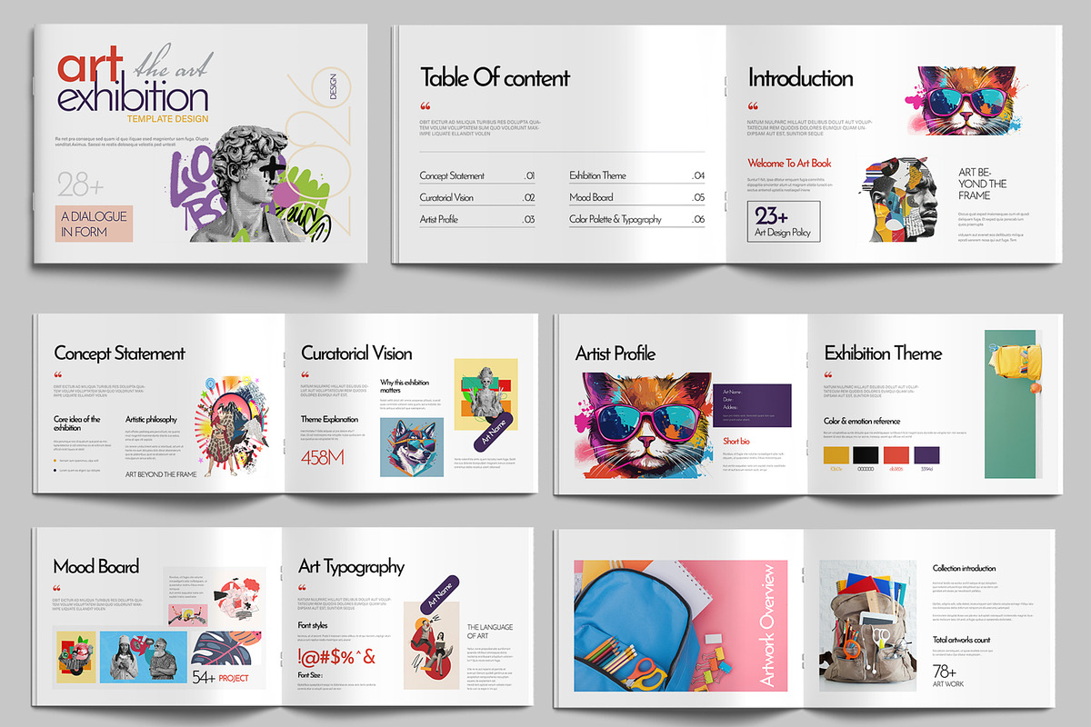 Art Exhibition Portfolio Layout, a Brochure Template by MightyDesign (Photo 1 of 9)