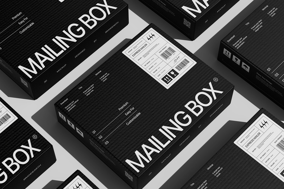 Mailing Box Mockup, a Packaging Mockup by Brand Earth (Photo 4 of 4)