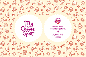 My Coffee Spot Seamless Pattern