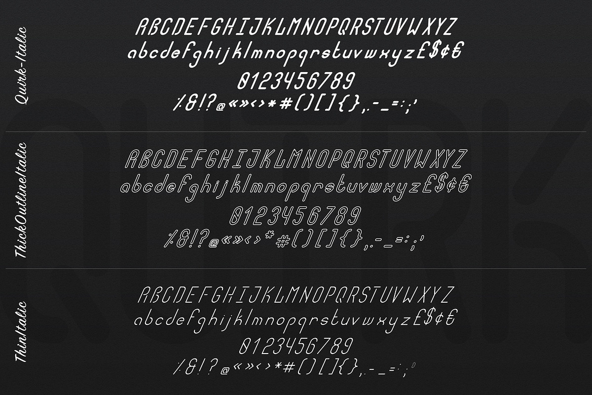 Quirk font family preview 7