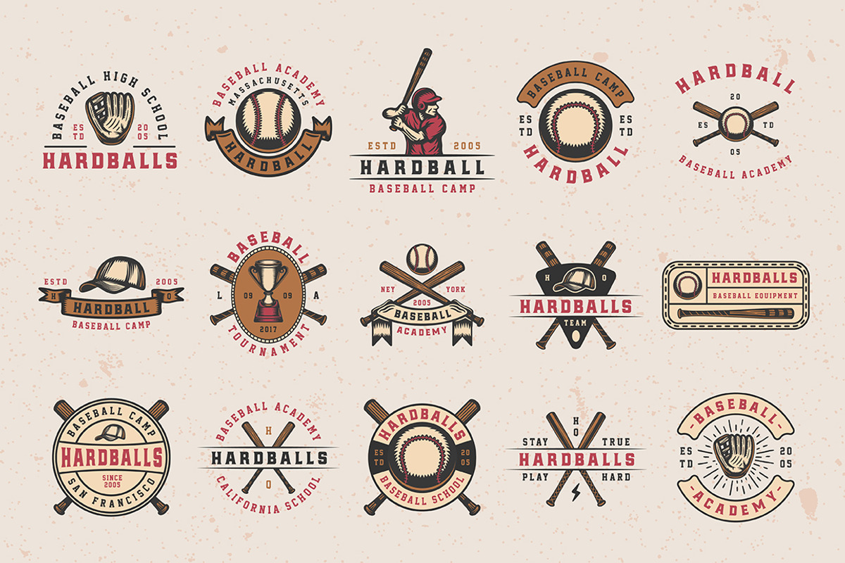 Baseball Emblems Part 2, a Branding & Logo Template by AkimD (Photo 2 of 5)