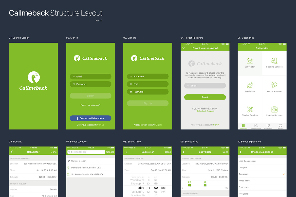 Callmeback Job Search, an UI Kit Template by hoangpts (Photo 3 of 3)
