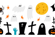 Cute Halloween illustration set, a Seasonal Illustration by sceptical cactus (Thumbnail 2 of 3)