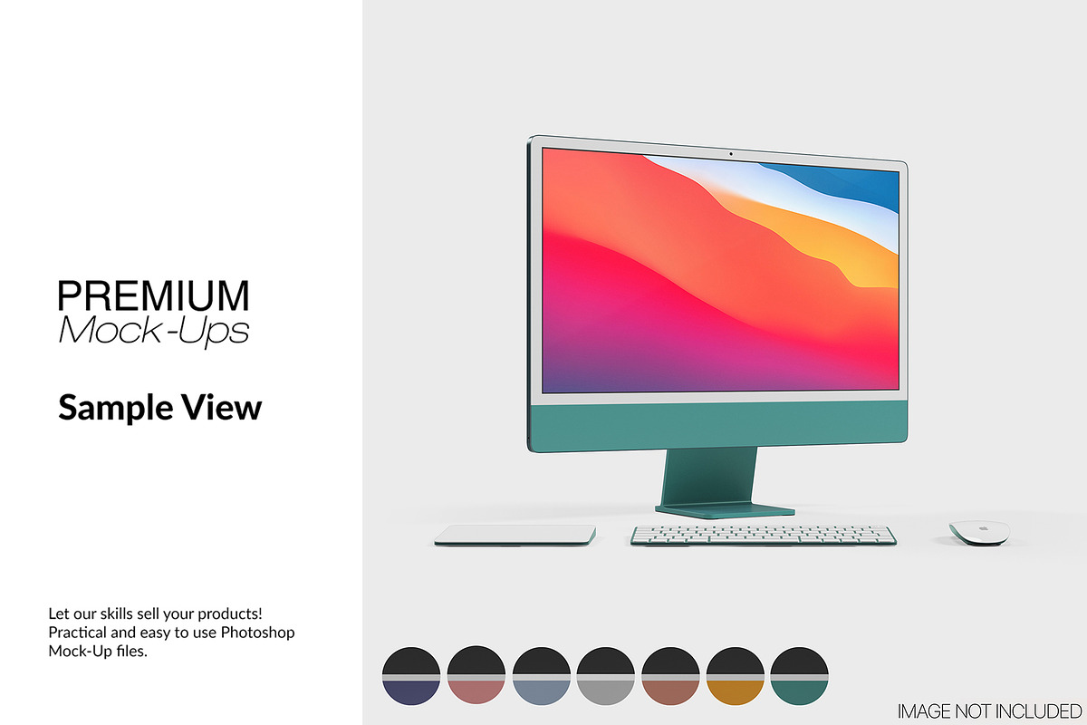 Apple iMac 24” M1 Mockups, a Device Mockup by mock-ups (Photo 10 of 13)